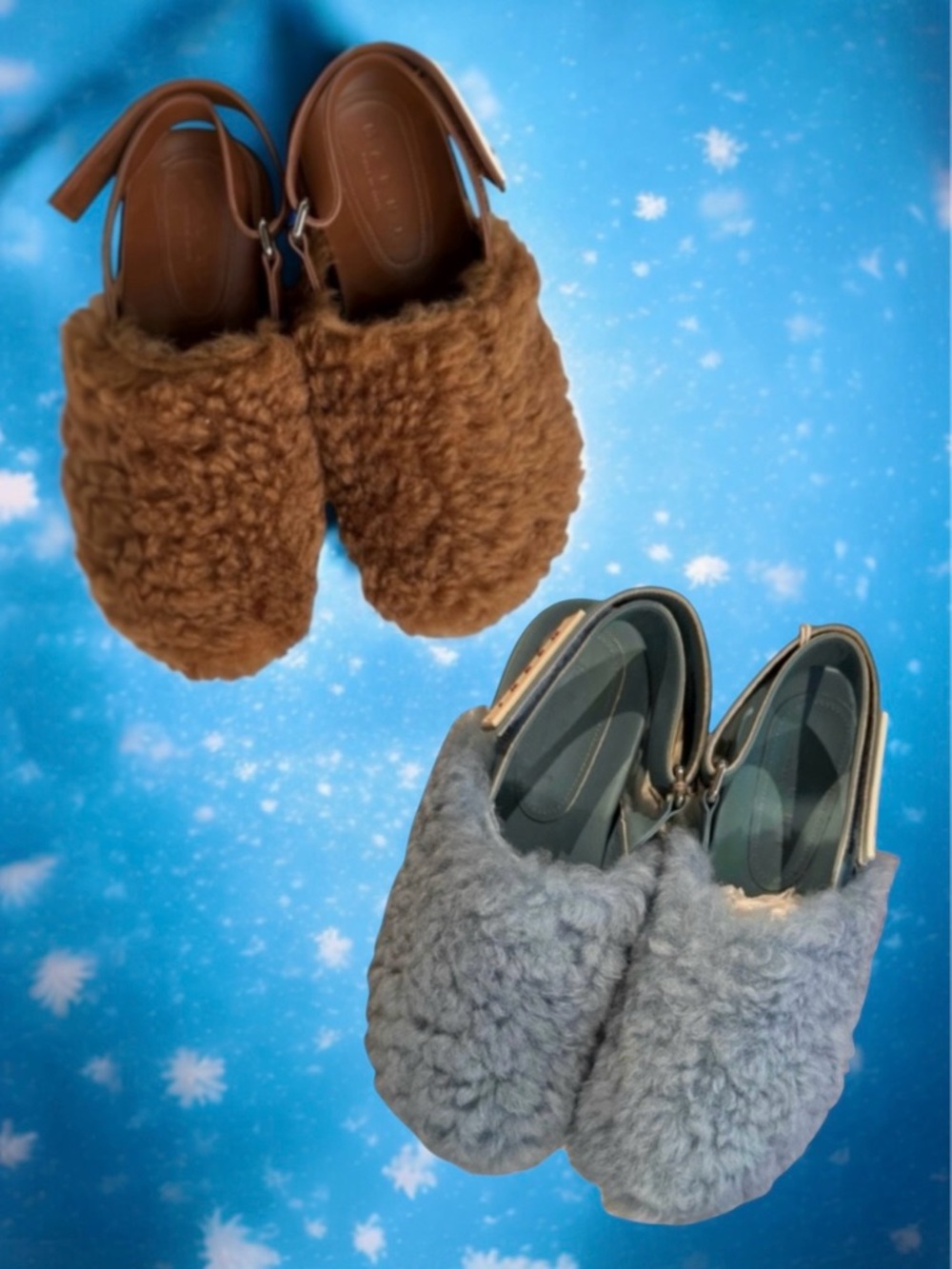 🆕💗MARNI Fussbett Sabot Shearling Slip On Mules • CHOOSE UR COLOR • EU 37 • NWT